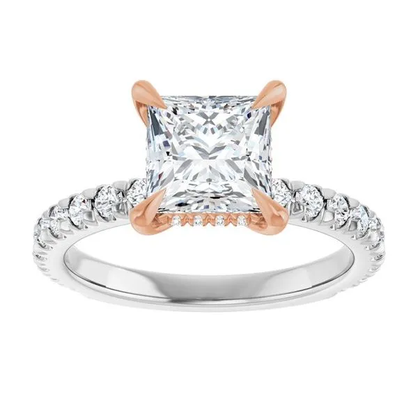 Claw-Prong Hidden Halo-Style Engagement Ring Image 3 Clater Jewelers Louisville, KY