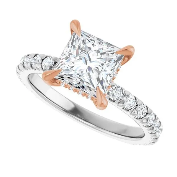 Claw-Prong Hidden Halo-Style Engagement Ring Image 5 Raleigh Diamond Fine Jewelry Raleigh, NC