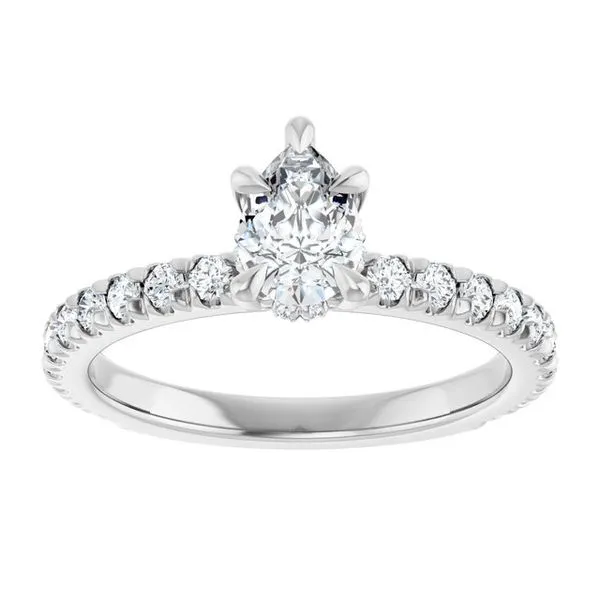 Claw-Prong Hidden Halo-Style Engagement Ring Image 3 J. Thomas Jewelers Rochester Hills, MI