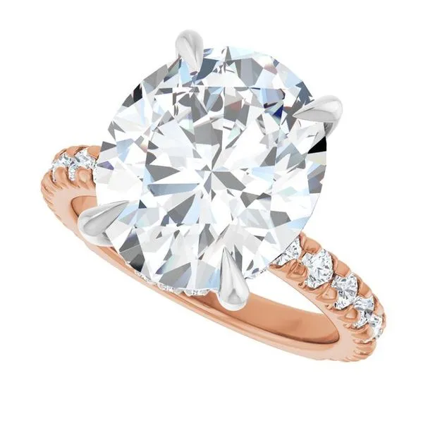 Claw-Prong Hidden Halo-Style Engagement Ring Image 5 Northwood Jewelers Northwood, OH