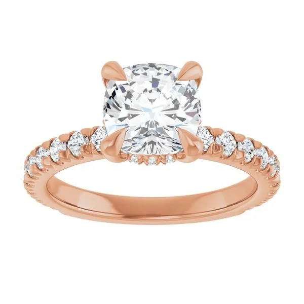 Claw-Prong Hidden Halo-Style Engagement Ring Image 3 The Jewelry Source El Segundo, CA