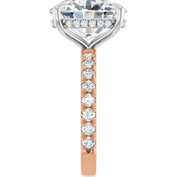 Claw-Prong Hidden Halo-Style Engagement Ring Image 4 Clater Jewelers Louisville, KY