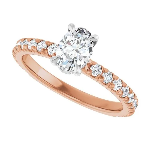 Claw-Prong Hidden Halo-Style Engagement Ring Image 5 Don's Jewelry & Design Washington, IA