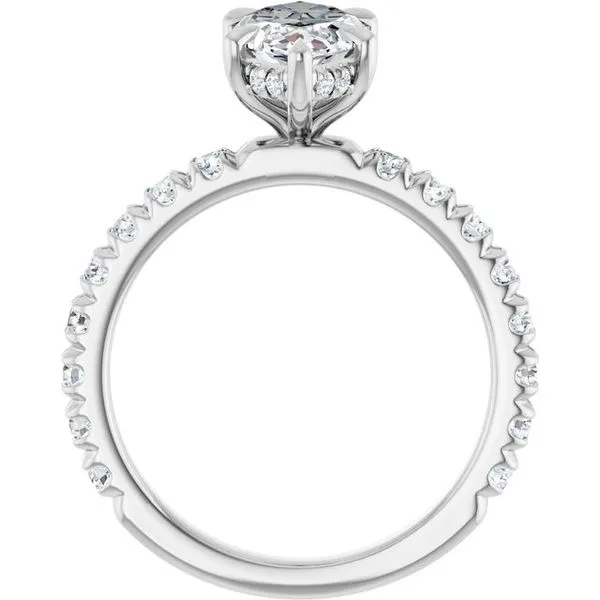 Claw-Prong Hidden Halo-Style Engagement Ring Image 2 Mark Jewellers La Crosse, WI