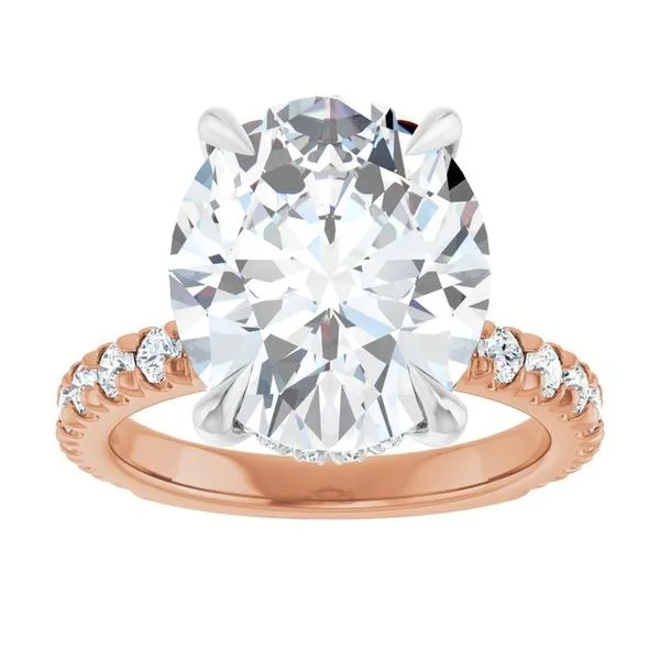 Claw-Prong Hidden Halo-Style Engagement Ring Image 3 Natale Jewelers Sewell, NJ