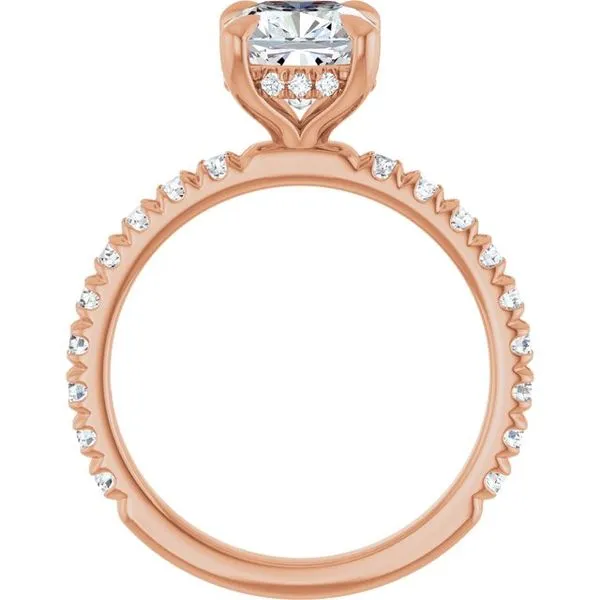 Claw-Prong Hidden Halo-Style Engagement Ring Image 2 Banks Jewelers Burnsville, NC