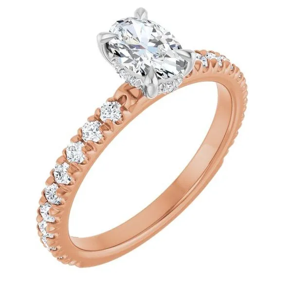 Claw-Prong Hidden Halo-Style Engagement Ring Futer Bros Jewelers York, PA