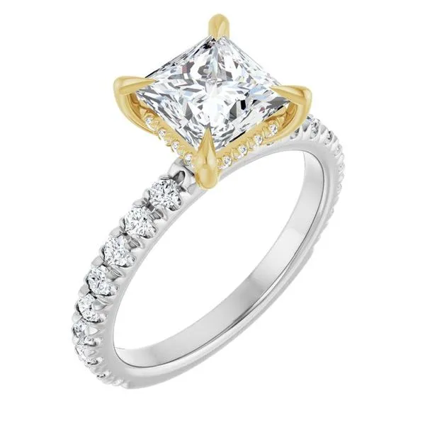 Claw-Prong Hidden Halo-Style Engagement Ring Mark Jewellers La Crosse, WI