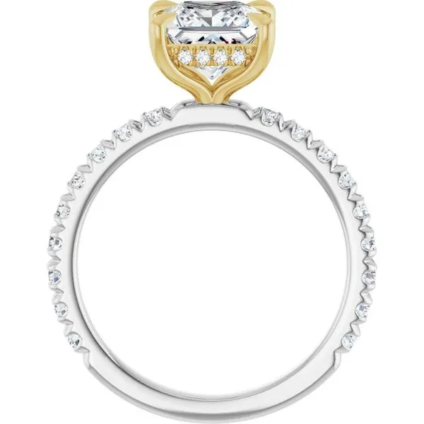 Claw-Prong Hidden Halo-Style Engagement Ring Image 2 JF Jones Jewelers Rochester, NY