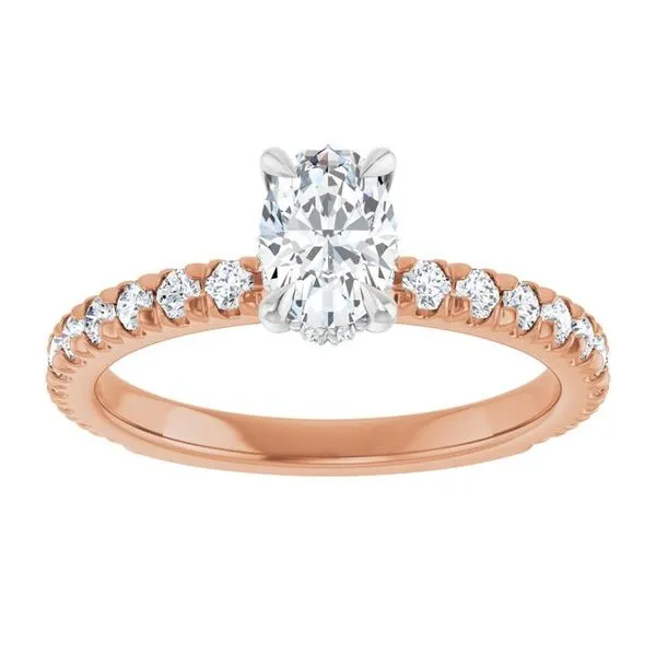 Claw-Prong Hidden Halo-Style Engagement Ring Image 3 Clater Jewelers Louisville, KY