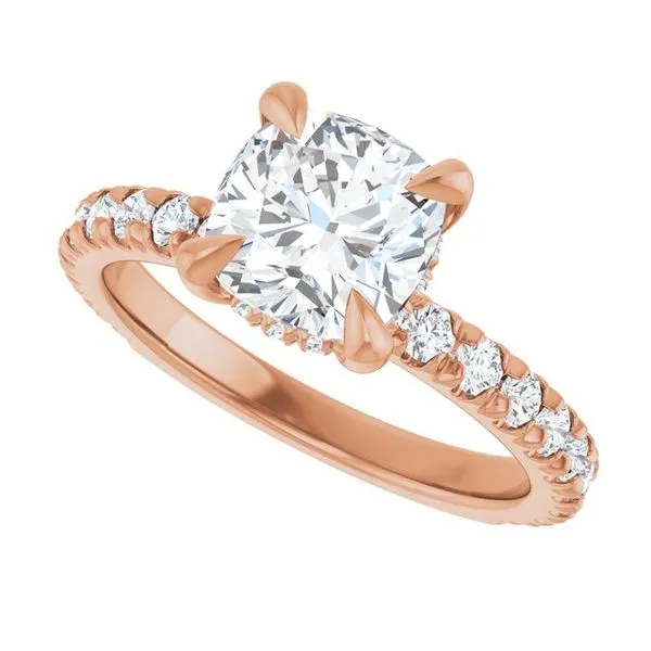 Claw-Prong Hidden Halo-Style Engagement Ring Image 5 Arezzo Jewelers Elmwood Park, IL