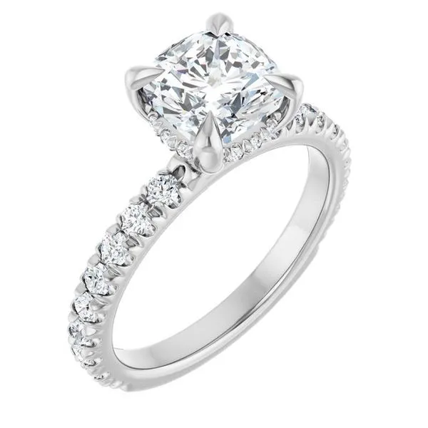 Claw-Prong Hidden Halo-Style Engagement Ring J. Thomas Jewelers Rochester Hills, MI