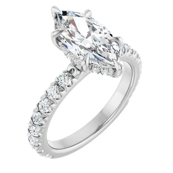 Claw-Prong Hidden Halo-Style Engagement Ring Clater Jewelers Louisville, KY