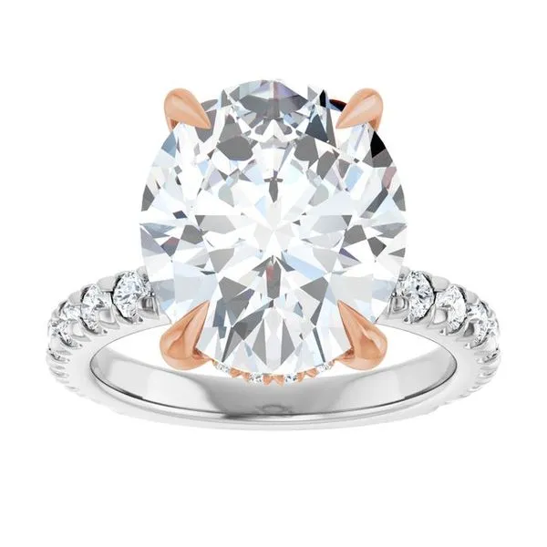 Claw-Prong Hidden Halo-Style Engagement Ring Image 3 Natale Jewelers Sewell, NJ