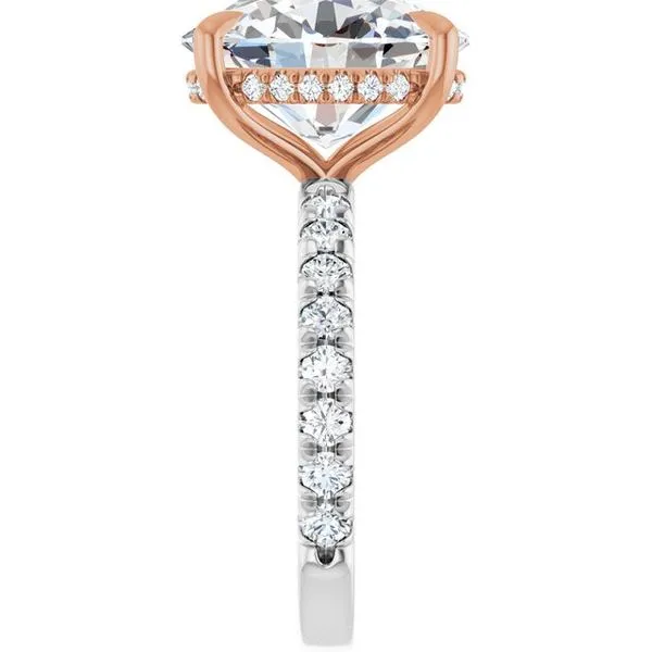 Claw-Prong Hidden Halo-Style Engagement Ring Image 4 Don's Jewelry & Design Washington, IA