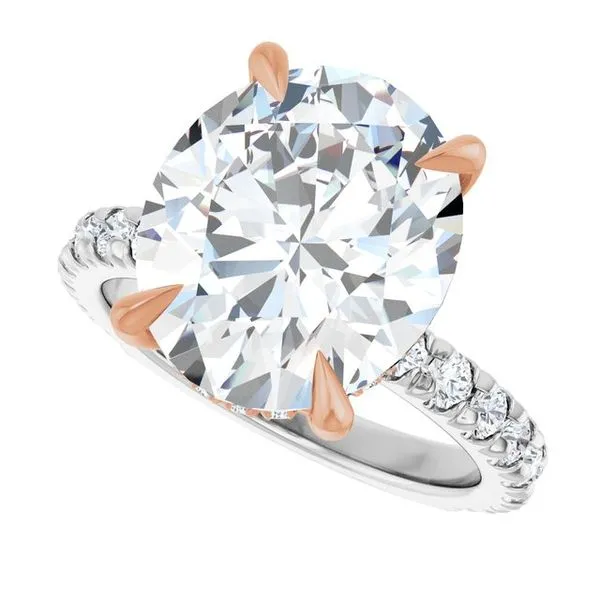 Claw-Prong Hidden Halo-Style Engagement Ring Image 5 Vulcan's Forge LLC KANSAS CITY, MO