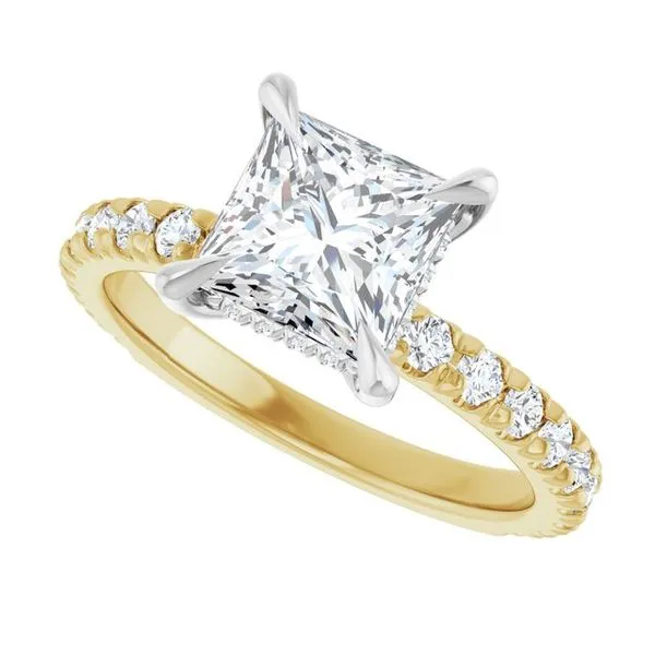 Claw-Prong Hidden Halo-Style Engagement Ring Image 5 Jimmy Smith Jewelers Decatur, AL