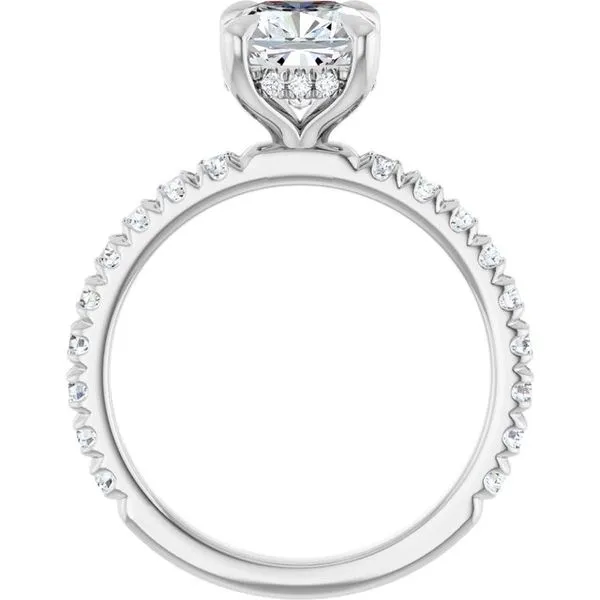 Claw-Prong Hidden Halo-Style Engagement Ring Image 2 Clater Jewelers Louisville, KY