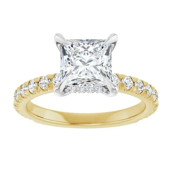 Claw-Prong Hidden Halo-Style Engagement Ring Image 3 JF Jones Jewelers Rochester, NY