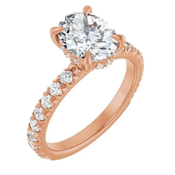 Claw-Prong Hidden Halo-Style Engagement Ring Paul James Jewelers Angels Camp, CA