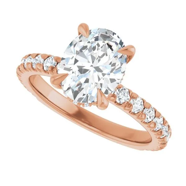 Claw-Prong Hidden Halo-Style Engagement Ring Image 5 Clater Jewelers Louisville, KY