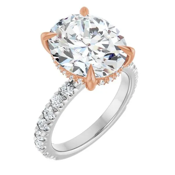 Claw-Prong Hidden Halo-Style Engagement Ring Don's Jewelry & Design Washington, IA