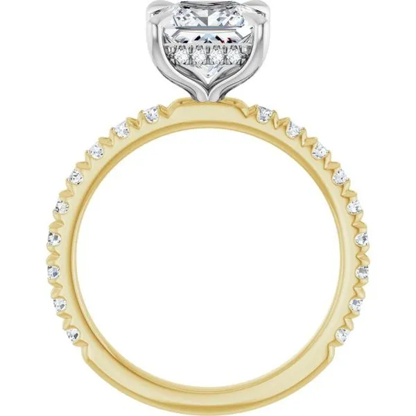 Claw-Prong Hidden Halo-Style Engagement Ring Image 2 Hudson Valley Goldsmith New Paltz, NY