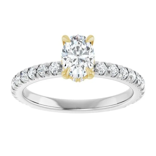 Claw-Prong Hidden Halo-Style Engagement Ring Image 3 Mark Jewellers La Crosse, WI