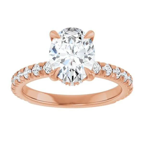 Claw-Prong Hidden Halo-Style Engagement Ring Image 3 Futer Bros Jewelers York, PA