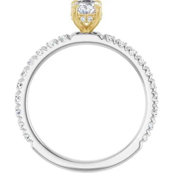 Claw-Prong Hidden Halo-Style Engagement Ring Image 2 Ocean View Jewelers Millville, DE