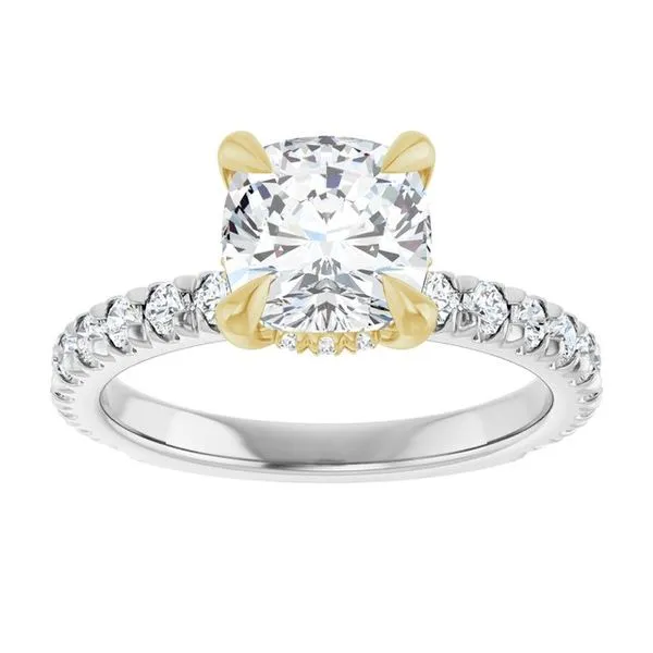 Claw-Prong Hidden Halo-Style Engagement Ring Image 3 Clater Jewelers Louisville, KY