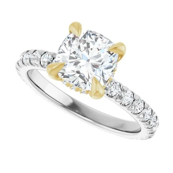 Claw-Prong Hidden Halo-Style Engagement Ring Image 5 Redlands Jewelers Redlands, CA