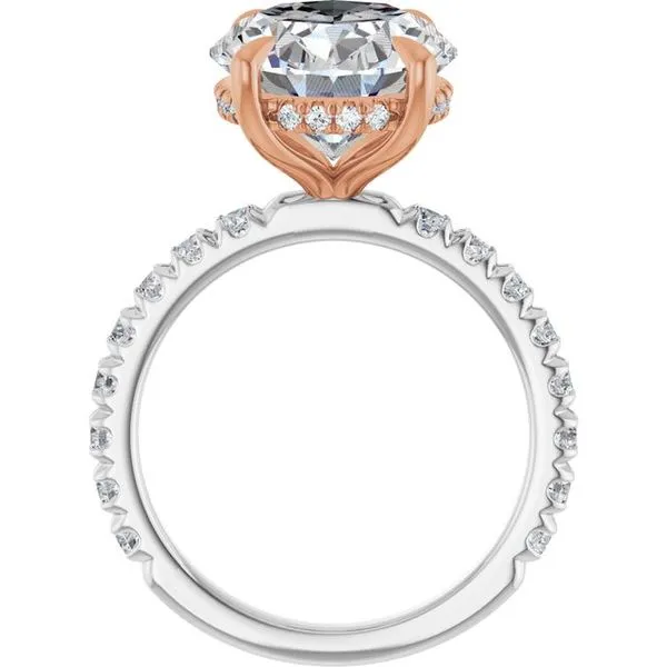 Claw-Prong Hidden Halo-Style Engagement Ring Image 2 Don's Jewelry & Design Washington, IA
