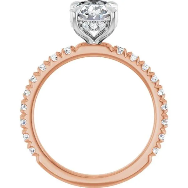 Claw-Prong Hidden Halo-Style Engagement Ring Image 2 J. West Jewelers Round Rock, TX