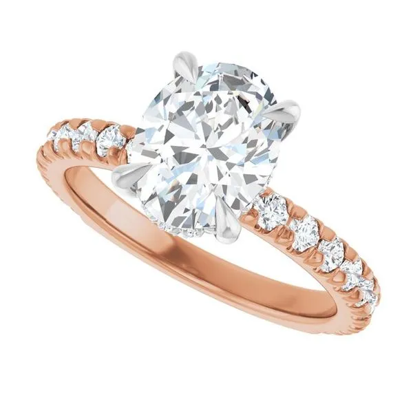 Claw-Prong Hidden Halo-Style Engagement Ring Image 5 Clater Jewelers Louisville, KY