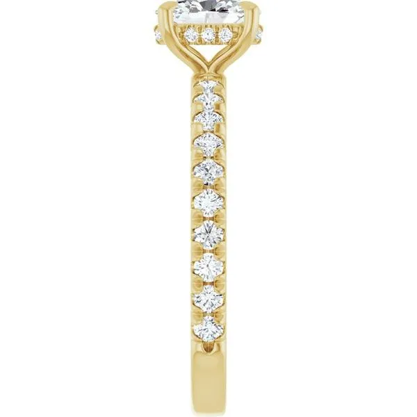 Claw-Prong Hidden Halo-Style Engagement Ring Image 4 Hudson Valley Goldsmith New Paltz, NY