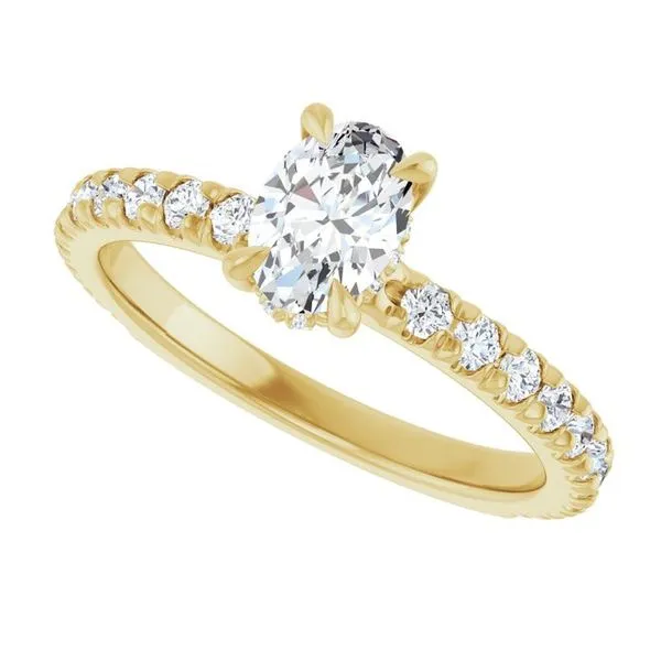 Claw-Prong Hidden Halo-Style Engagement Ring Image 5 Shipley's Fine Jewelry Hampstead, MD