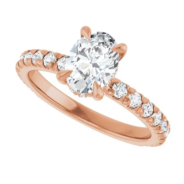 Claw-Prong Hidden Halo-Style Engagement Ring Image 5 Mark Jewellers La Crosse, WI