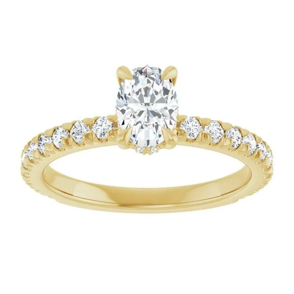Claw-Prong Hidden Halo-Style Engagement Ring Image 3 Clater Jewelers Louisville, KY