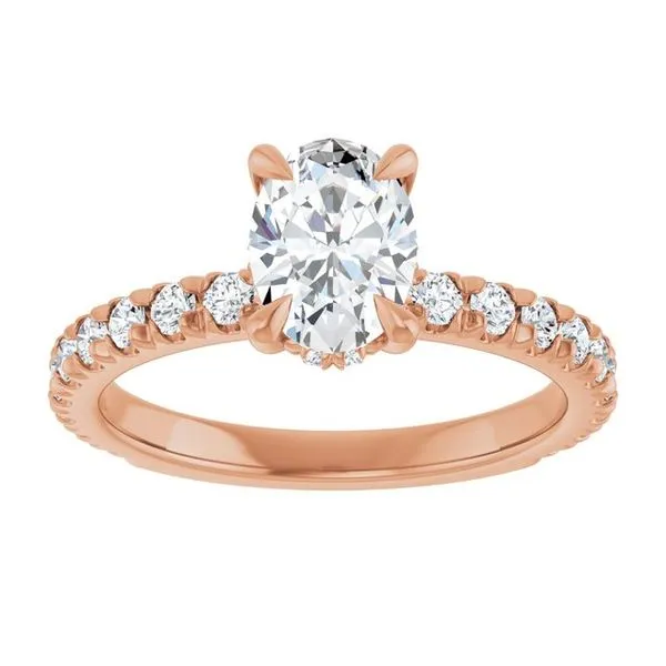 Claw-Prong Hidden Halo-Style Engagement Ring Image 3 Jimmy Smith Jewelers Decatur, AL