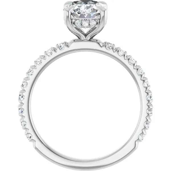 Claw-Prong Hidden Halo-Style Engagement Ring Image 2 Futer Bros Jewelers York, PA