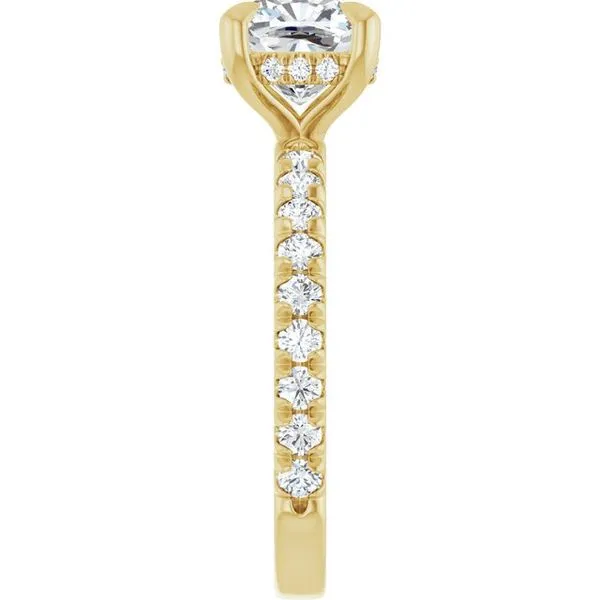 Claw-Prong Hidden Halo-Style Engagement Ring Image 4 J. West Jewelers Round Rock, TX