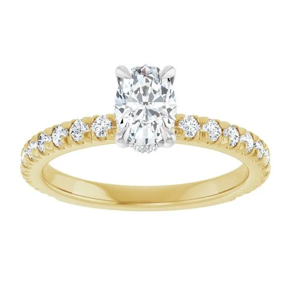 Claw-Prong Hidden Halo-Style Engagement Ring Image 3 The Jewelry Source El Segundo, CA
