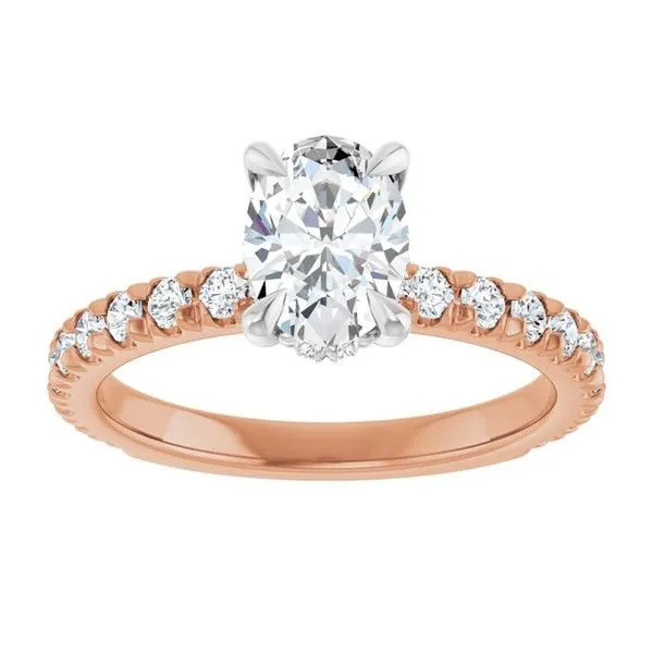 Claw-Prong Hidden Halo-Style Engagement Ring Image 3 Jimmy Smith Jewelers Decatur, AL