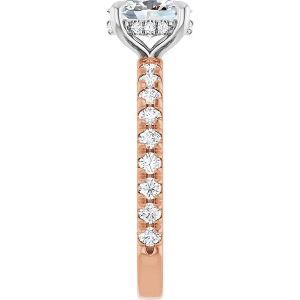 Claw-Prong Hidden Halo-Style Engagement Ring Image 4 Ocean View Jewelers Millville, DE