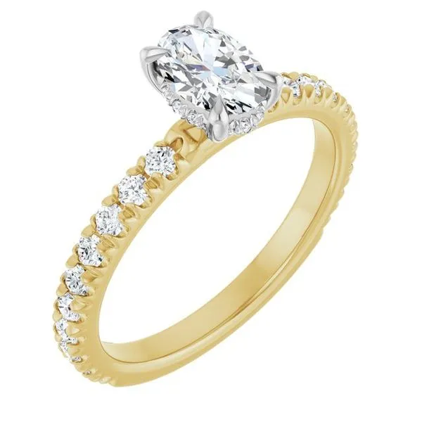 Claw-Prong Hidden Halo-Style Engagement Ring J. Thomas Jewelers Rochester Hills, MI
