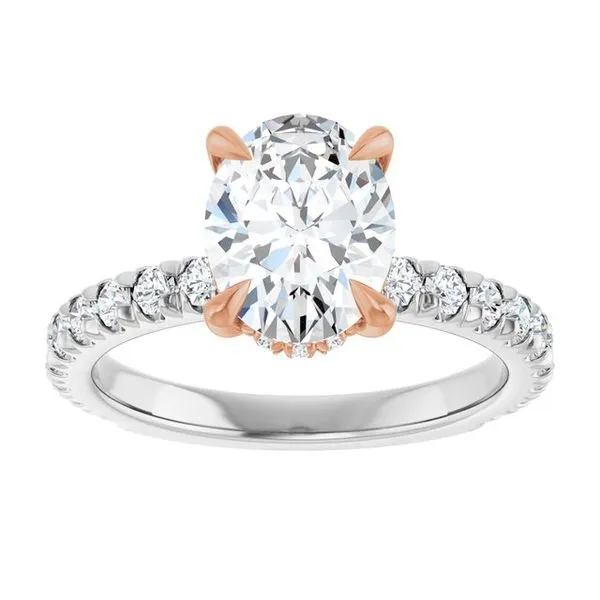 Claw-Prong Hidden Halo-Style Engagement Ring Image 3 Arezzo Jewelers Elmwood Park, IL