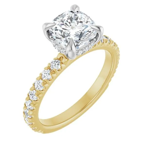 Claw-Prong Hidden Halo-Style Engagement Ring Northwood Jewelers Northwood, OH