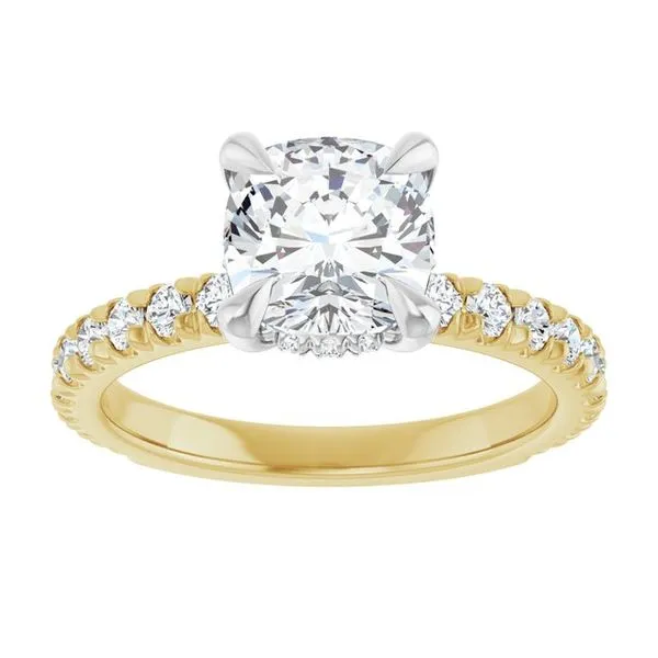 Claw-Prong Hidden Halo-Style Engagement Ring Image 3 J. Thomas Jewelers Rochester Hills, MI