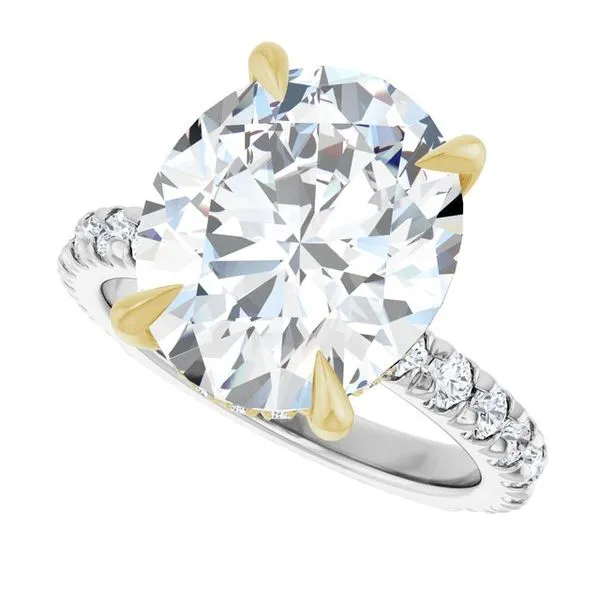 Claw-Prong Hidden Halo-Style Engagement Ring Image 5 Clater Jewelers Louisville, KY